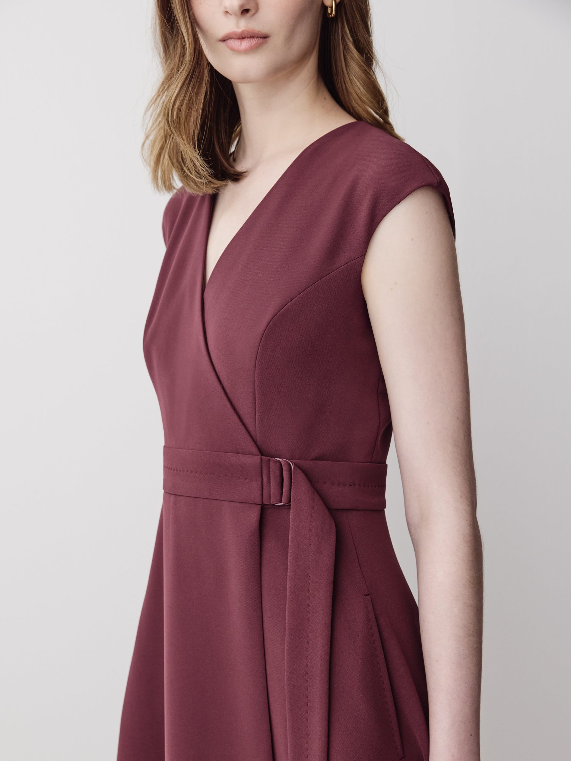 Port Royale Extended-Sleeve V-Neck Wrap Midi Dress - Image 3