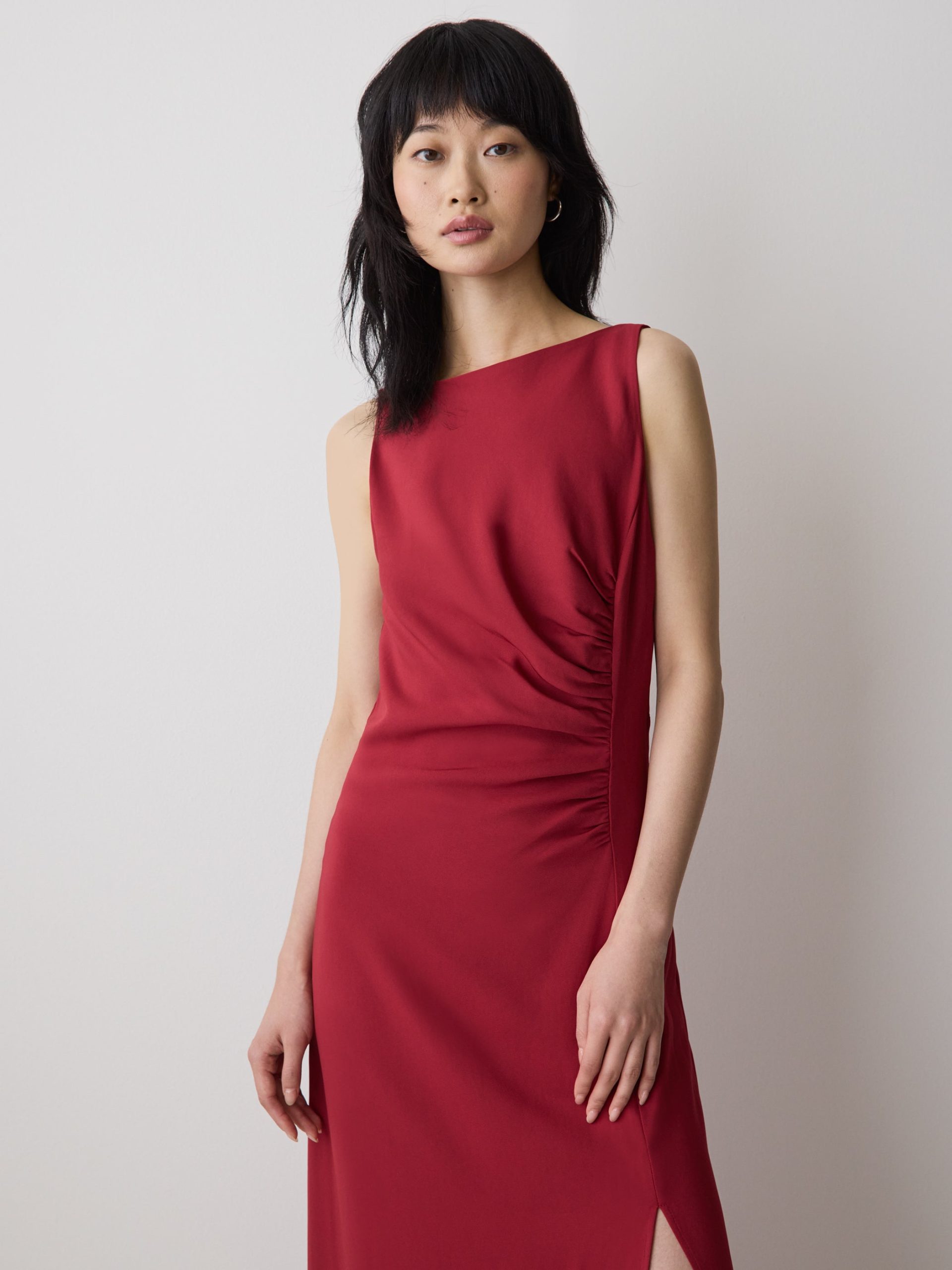 Winery Sleeveless Boat-Neck Maxi Cocktail Dress - Image 2