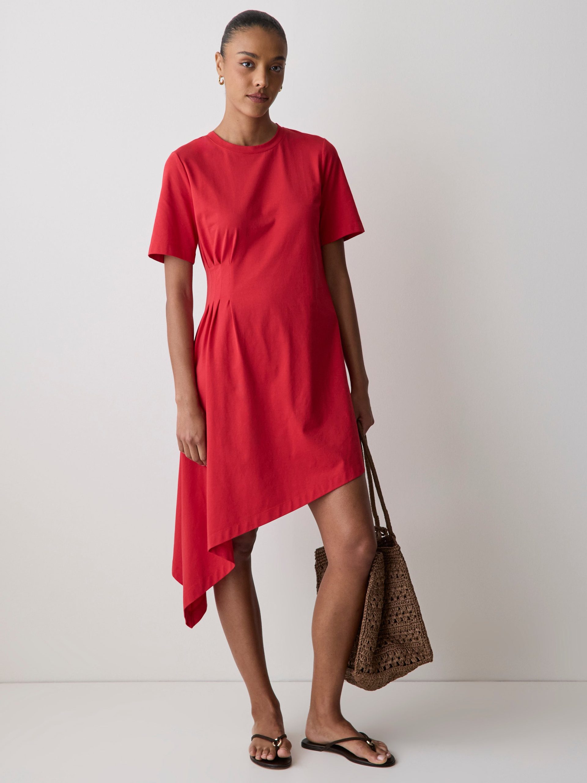 Salsa T-Shirt Dress with Asymmetrical Hem